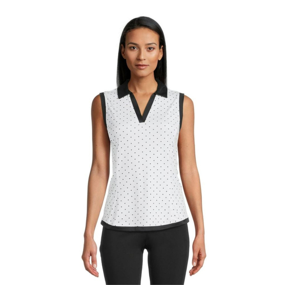 Hogan Tops - Ben Hogan Polka Dot Performance Polo Sleeveless Top NWT
